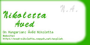 nikoletta aved business card